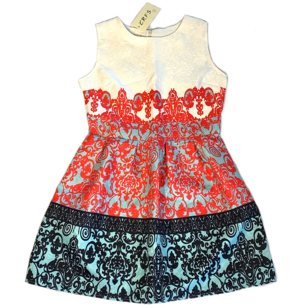 NWT CRFS Fit and Flare Size Lg Midi Cocktail Dress